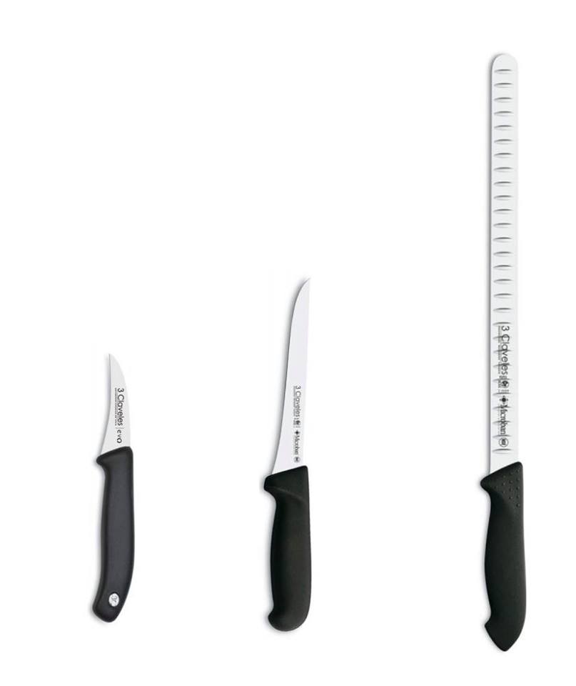 3 Cuchillos 3 Claveles De Corte para Jamón Proflex