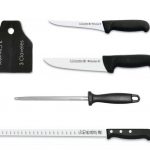 set,cuchillo,chaira,jamonero,cubrejamon,cuchillos,3 claveles,01700